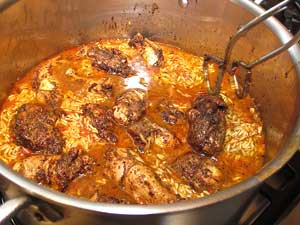 Chicken & rice in the pot